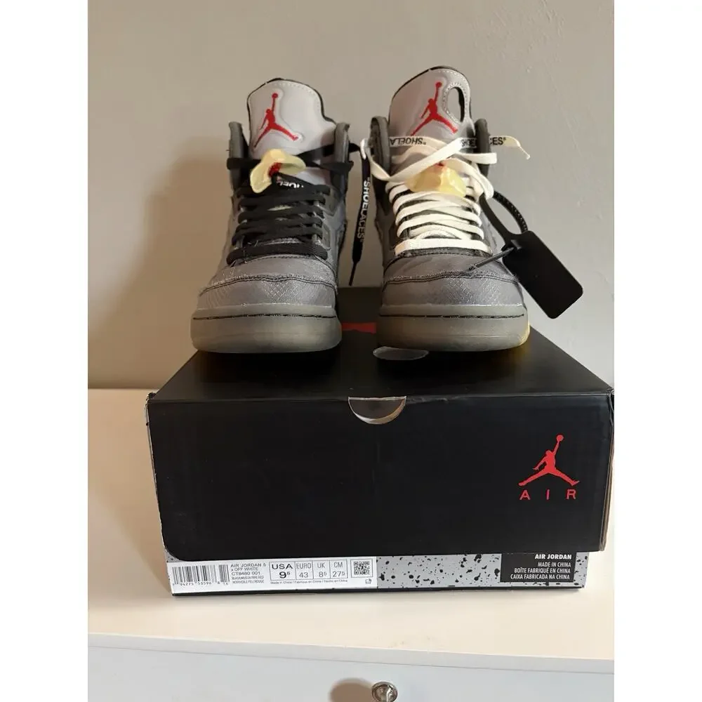 Men’s Size 9.5 - Jordan 5 Retro SP x Off-White Mid Muslin CT8480-001 (0018)